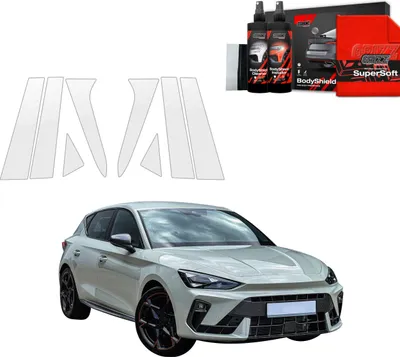 Zdjęcie produktu dla Folia ochronna 8in1 Grizz Protector na słupki B, C i D – Cupra Leon Hatchback (2024–2025)