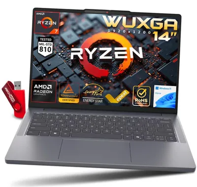 Produktbild von Lenovo IdeaPad Slim 3 14AHP10, AMD Ryzen™ 7, 3,3 GHz, 35,6 cm (14"), 1920 x 1200 Pixel, 16 GB, 512 GB