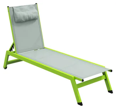 Immagine prodotto di Letto prendisole - Sedia da giardino - Lettino prendisole - Sedia da esterno - Struttura in alluminio - Schienale regolabile con ruote