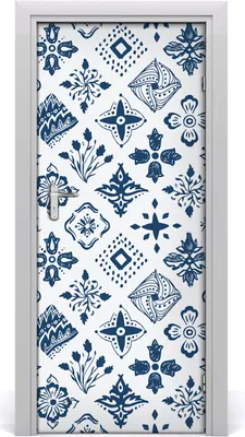 Produktbild von Tulup Türaufkleber 85x205 cm Dekorative Aufkleber Selbstklebend Wasserdichte Tapete Abnehmbar Schlafzimmer Wohnzimmer Wohnkultur - Blumenmuster