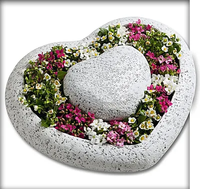 Produktbild von Pflanzschale Pflanzgefäss Herz Garten Blume Grab Grabschmuck Gartendeko
