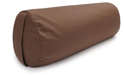 Produktbild von yogabox Yoga und Pilates Bolster / Yogarolle D - regional hergestellt - schoko 65 x 22 x 22 cm Buchweizenschalen