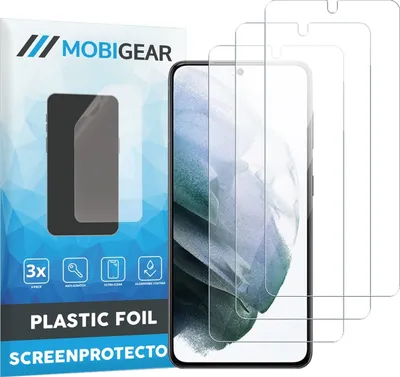 Produktbild von Mobigear  Samsung Galaxy S21 Displayschutz Schutzfolie - Hüllenfreundlich (3er Pack)