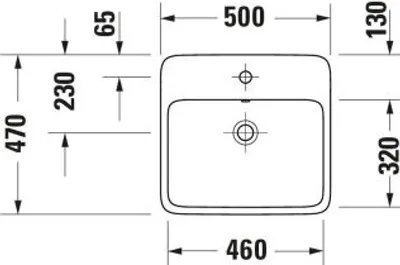 Produktbild von DURAVIT 2385502027 Qatego Aufsatzbecken 500mm, geschl.