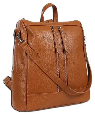 Produktbild von Toscanto Damen Cityrucksack Leder Rucksack braun tan ORT100RC