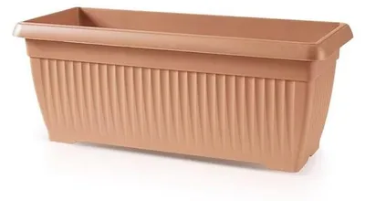 Produktbild von BirnePower Pflanzkasten Terra DTT600 Terrakotta - 18L Blumenkasten, Balkonkasten 60x25x23 cm, Kunststoff, Pflanztrog Rechteckig, Wetterfest