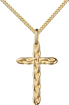 Produktbild von Kreuz Gold 333 / 8 Karat Anhänger  Goldkreuz Kettenglieder. Mit Kette 60 cm