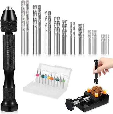 Image de Mini-jeu de forets 03-12 mm pour le bricolage, tige de vissage de précision, micro-forets