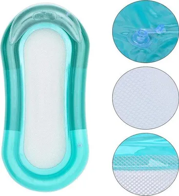 Produktbild von Famanu Luftmatratze Schwimmmatratze Wasserhängematte aufblasbar - 160 x 84 cm für Strand und Schwimmbad