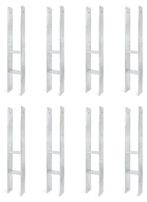 Immagine prodotto di Supporto per palo Alberts 8 x H, 116x800 mm, spessore del materiale 8 mm, profondità 60 mm, zincato a caldo