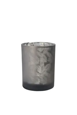 Produktbild von Sompex Awhia Windlicht | Vase | Farne | Kerzenhalter | in verschiedenen Größen, Farbe:silber-braun, Größe:10 x 10 cm (S)