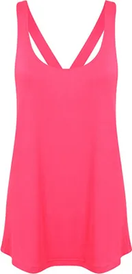 Produktbild von SF Women SK241 | Damen Fashion Workout Vest / Single-Jersey - Farbe: Neon Pink - Größe: L