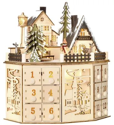 Produktbild von Adventskalender Adventskalenderbox Weihnachtsdekoration, LED Lichter