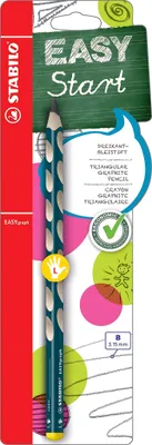 Zdjęcie produktu dla Ergonomiczny trójkątny ołówek dla leworęcznych - STABILO EASYgraph w kolorze benzynowym - pojedynczy ołówek - twardość B