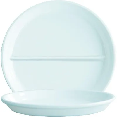 Productafbeelding van Restaurantbord, verdeeld in twee delen, ondiep, 23 cm - 6 stuks