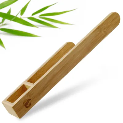Obrázok produktu pre Držiak na uteráky ECENCE, drevo/bambus, bez vŕtania, samolepiaci