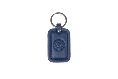 Produktbild von Original VW Schlüsselanhänger dunkelblau geprägtes Logo
