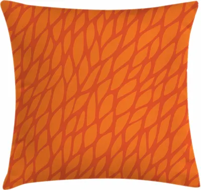 Produktbild von ABAKUHAUS Burnt orange Kissenbezug, Abstraktes Laub verlässt Muster-Skizzen-Natur-Wachstums-Zusammensetzung, 50 x 50 cm, Orange Burnt Orange