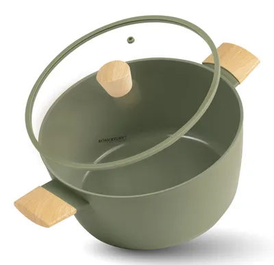 Immagine prodotto di Römertopf, pentola da cucina in Vetroceramica, 26 cm, 6,1 litri, con coperchio in vetro antiaderente, colore verde