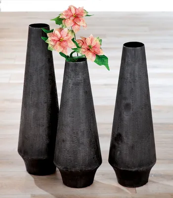 Produktbild von Gilde Vase "Noir" Aluminium schwarz 67849