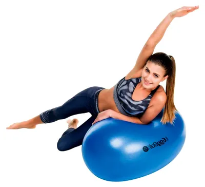 Produktbild von Eggball Standard 85 cm blau Sitzball Gymnastikball Pezziball