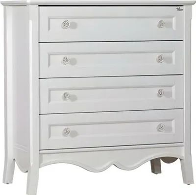Image de Commode en bois blanc moderne, espace de rangement élégant, design intemporel