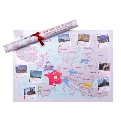 Zdjęcie produktu dla Mapa Europy dla Dwojga - ZDRAPKA DLA PAR