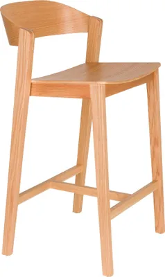 Produktbild von Housecraft Living Wooz Barhocker mit Rückenlehne 65 cm Eichenholz Naturel