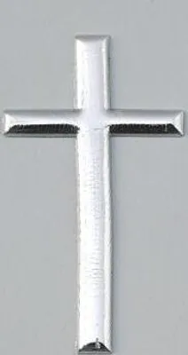 Produktbild von Wachsdekor, Kreuz, silber glänzend, 1 Stk.