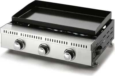 Produktbild von Grillmeister Plancha-Gasgrill 3 leistungsstarke separat schaltbare Brenner