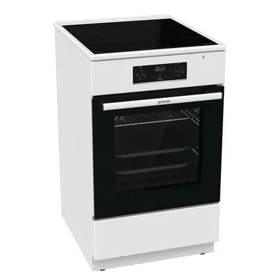 Produktbild von Gorenje G600 Elektroherd, 50 cm, Freistehender Herd, Weiß, Berührung, Metall, LED, Glas
