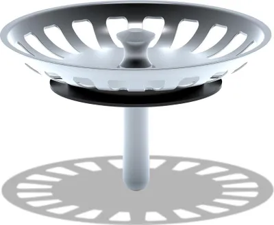 Produktbild von Siebkörbchen Ø83,5mm mit Zapfen Abflusssieb für Standard Küchenspüle Universal