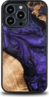 Immagine prodotto di Custodia in legno per iPhone 13 Pro, Bewood Unique Violet