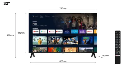 Immagine prodotto di Tcl Serie S54 Serie S5400A HD Ready 32 Pollici 32S5400A Android TV Nero