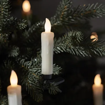 10er-Set LED-Weihnachtsbaumkerzen, drahtlos, dimmbar, mit Fernbedienung