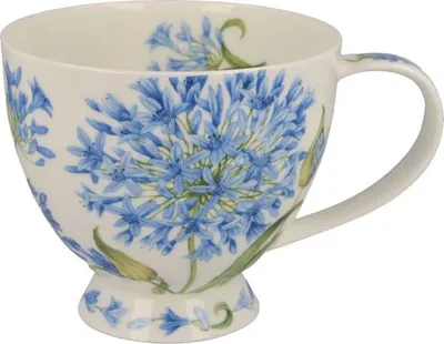 Produktbild von Dunoon Becher, Tasse Skye auf Fuß Agapanthus für 450ml weiß bunt Formano