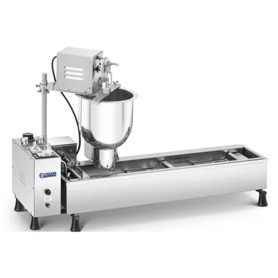 Obrázek produktu pro Expondo Royal Catering Stroj na výrobu koblih – 10 l – 3000 W – 450 koblih/h – vypouštěcí kohoutek –