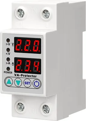 Produktbild von Spannungsschutz 63A 220V, Einstellbares Überspannungsschutzgerät Mit Selbstrückstellung Für Haushalt