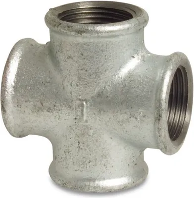 Produktbild von Gewindefitting Temperguss Kreuzstück 1/4" IG x 1/4" IG x 1/4" IG x 1/4" IG