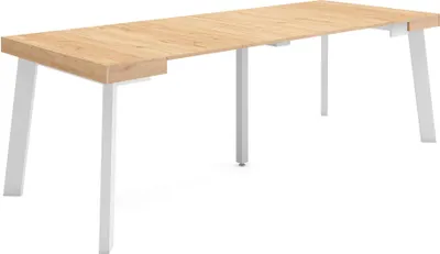 Produktbild von Ausziehbarertisch, 222x90x73cm, Für 10 Gäste, Hölzerne Beine, Eiche
