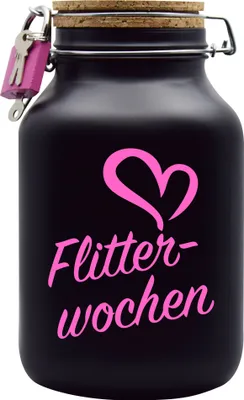 Produktbild von Spardose Geld Geschenk Ideen Flitterwochen Design2 Schwarz Größe XXL 3 Liter
