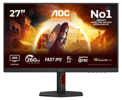 Produktbild von AOC G4 Q27G4ZR Computerbildschirm 68,6 cm (27") 2560 x 1440 Pixel Quad HD LED Schwarz, Rot