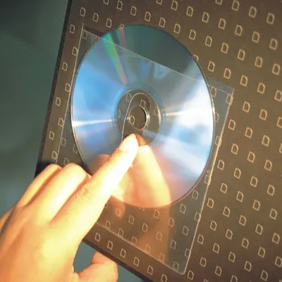 Produktbild von CD-Taschen 127x127mm transparent mit Fingerschlitz VE=10x10 Stück