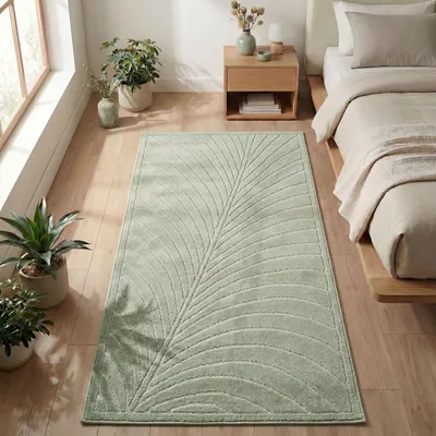 Produktbild von Carpetsale24 Outdoor Teppich, Modern Boho Design, 3D Effekt, Robust und UV-Beständig, ideal für Terrasse Wohnzimmer & Küche, Grösse: 80x150 cm