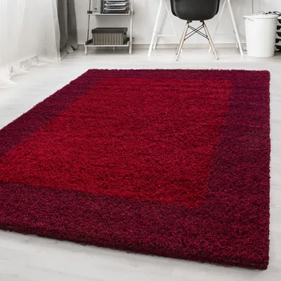 Immagine prodotto di Carpetsale24 Tappeto a Pelo Alto con Bordo Design Moderno Shaggy Morbido Soffice per Soggiorno e Camera da Letto, Dimensioni: 80x250 cm