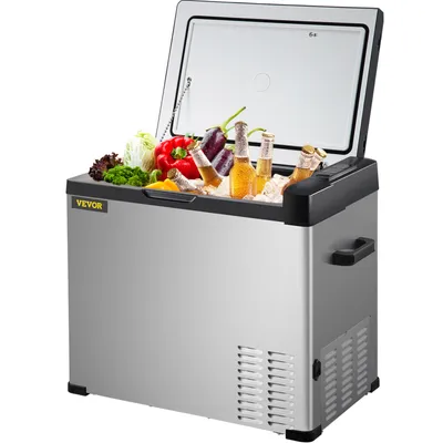 Produktbild von VEVOR Kompressor-Kühlbox Elektrisch, 40 L Kühlbox 12 / 24 V und 110-240 V, Kühlung bis -20 °C, für Auto, Lkw, Boot, Reisemobil und Steckdose, 60 W Elektrische Kompressor Kühlbox Tragbare Gefrierbox