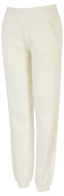Productafbeelding van Emporio Armani dames joggingbroek van zachte fleece met boorden, kleur: Yogurt, maat: S
