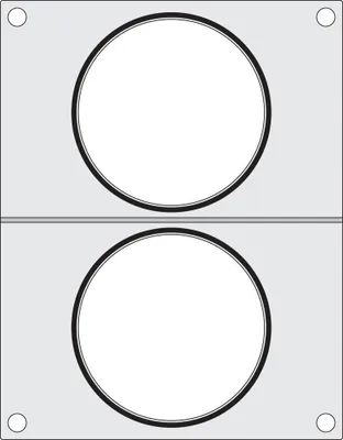 Produktbild von HENDI Matrize für Versiegelungsmaschine, zwei runde Behälter (ø115 mm)