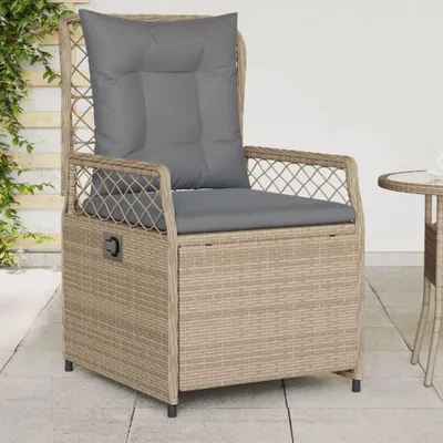 Immagine prodotto di vidaXL Poltrona da giardino 2 pz. Regolabile Beige Poly Rattan