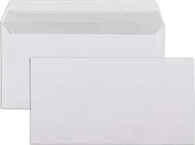 Produktbild von 10 Briefumschläge Weiß 125x235 mm (Kompakt) mit Hafklebung